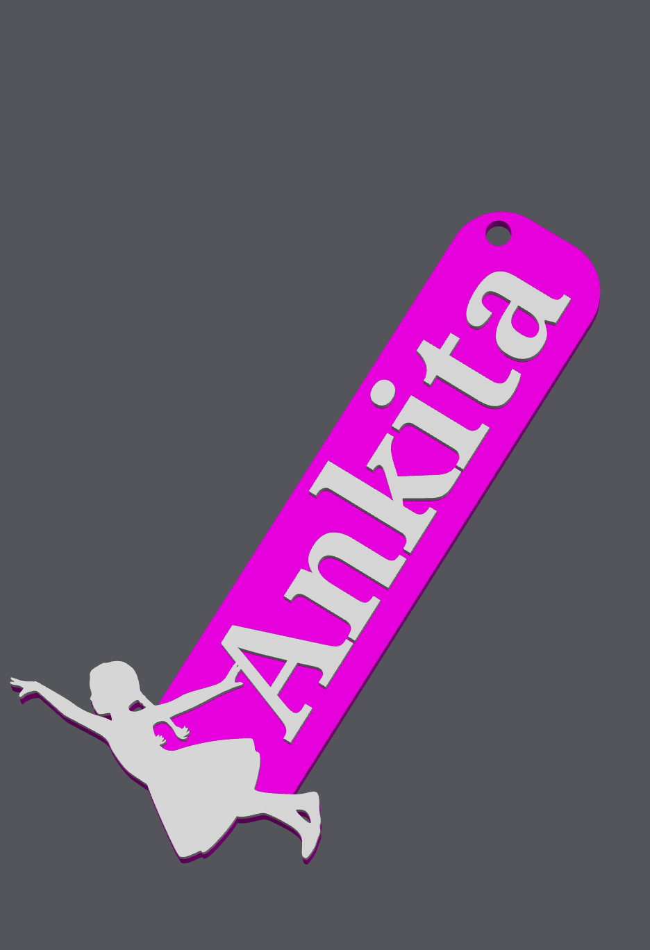 Girl Dance & Song Themed Keychains & Personalized Name Tags β 3D Printed PLA Plastic
