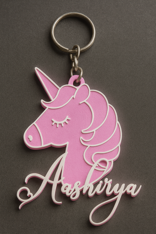 Unicorn Custom Name Keychains