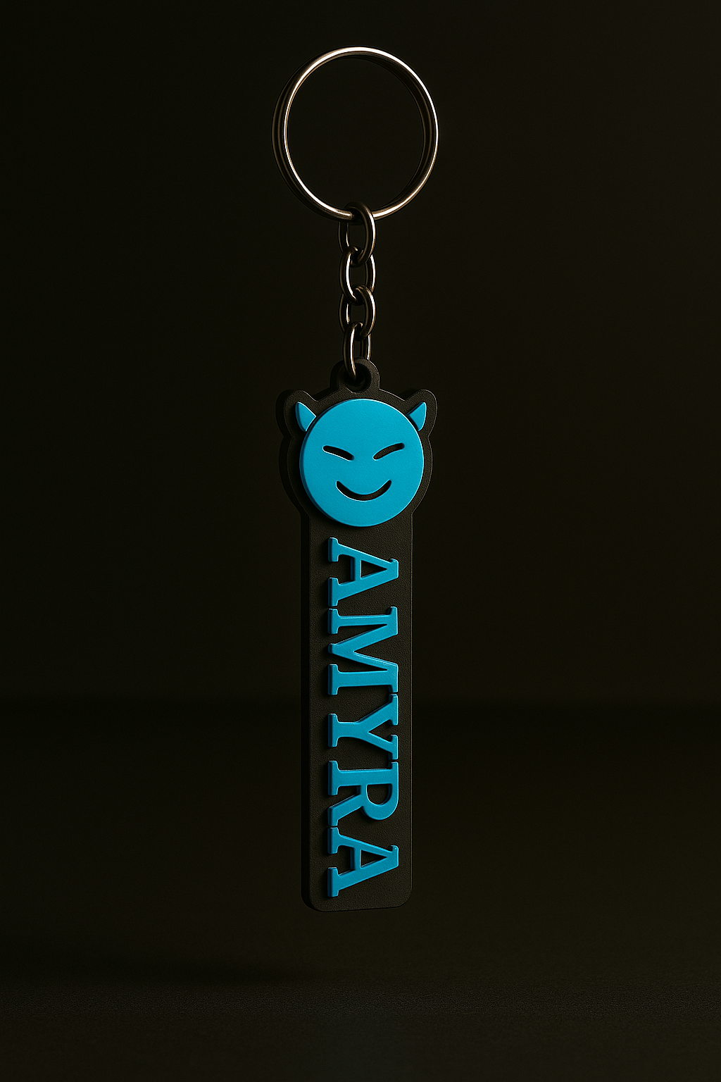 Emoji Keychain and Name Tag - 3D Printed, PLA Plastic