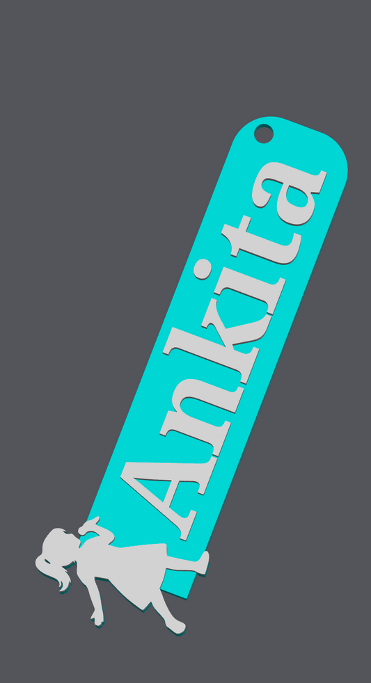 Girl Dance & Song Themed Keychains & Personalized Name Tags – 3D Printed PLA Plastic