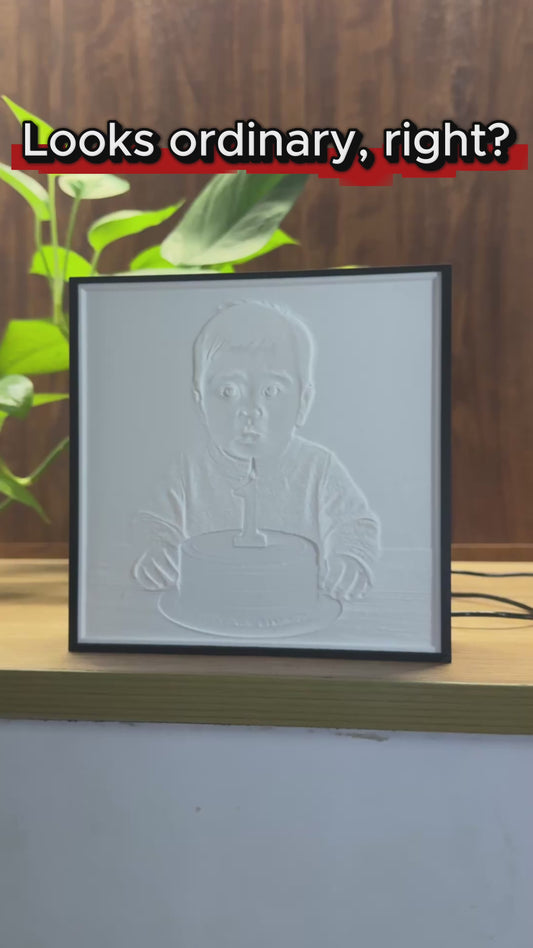 Custom 3D Lithophane Lamp – Personalized Photo Gift - Your Photo in Light